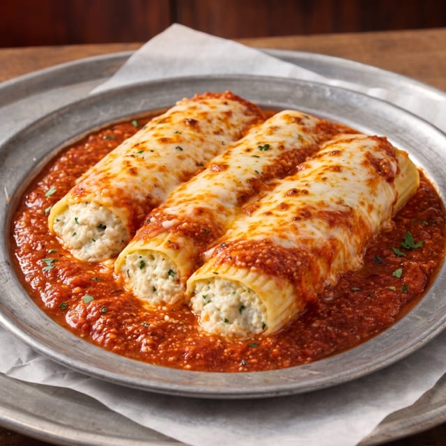 Baked Manicotti.