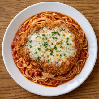Pasta with Real Veal Cutlet