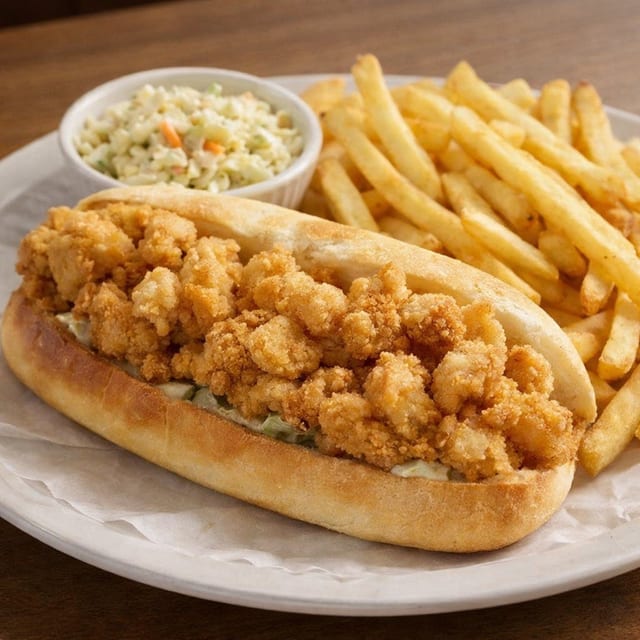 Clam Roll Sandwich.