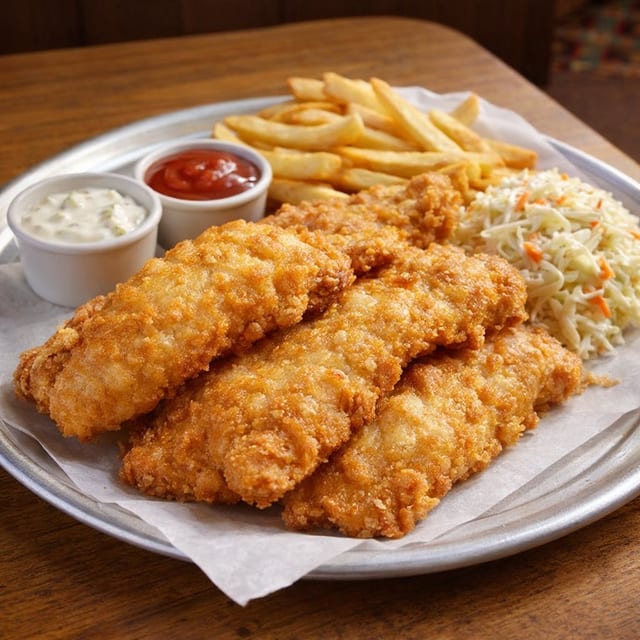 Fried Haddock Dinner.