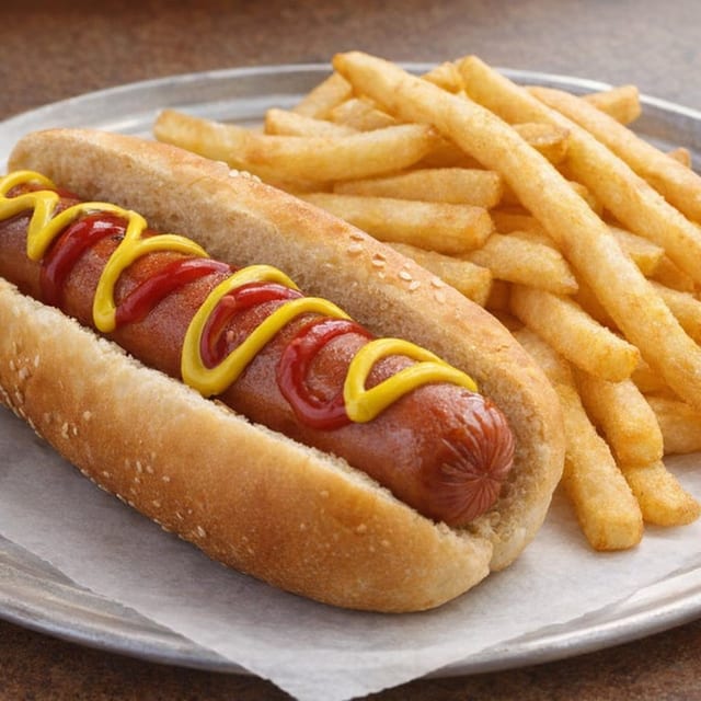 Kid's Hot Dog with Fries.
